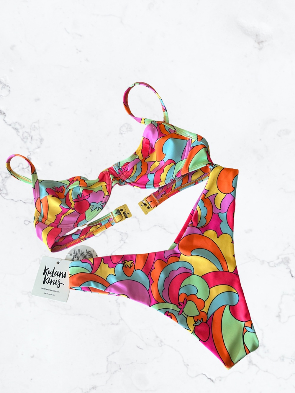 Kulani Kinis Retro Groovy Bikini Set | Size XS | Australian Swimwear | NWT
